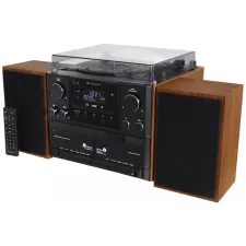 obrázek produktu Soundmaster Elite line MCD5600BR/ Gramofon/ CD/ 2x kazeta/ BT/ DAB+/ MP3/ 2x5W/ Hnědo-černá