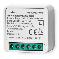 obrázek produktu NEDIS Wi-Fi chytrý spínač pro světla/ spotřeba 3680 W/ připojení terminálu/ Android/ iOS/ Nedis® SmartLife/ bílý