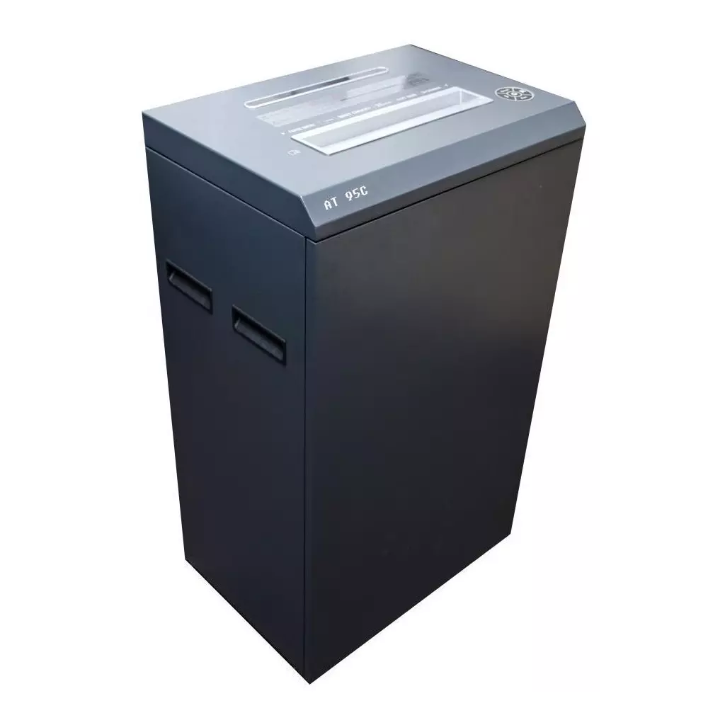 Obrázek produktu AT skartovač AT-95C/ řez 3x25 mm/ pracovní šíře 310 mm/ kapacita 25 listů/ objem koše 120 l/ stupeň utajení P4/ šedý