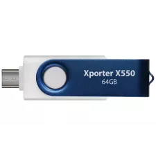 obrázek produktu PATRIOT Xporter X550 64GB / USB Typ-A + USB Typ-C / USB 3.2 Gen 1 / bílo-modrá