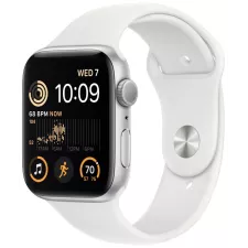 obrázek produktu Apple Watch SE GPS 44mm Silver Aluminium Case with White Sport Band - Regular