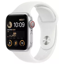 obrázek produktu Apple Watch SE GPS + Cellular 40mm Silver Aluminium Case with White Sport Band - Regular