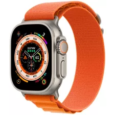 obrázek produktu Apple Watch Ultra GPS + Cellular, 49mm Titanium Case with Orange Alpine Loop - Small