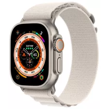 obrázek produktu Apple Watch Ultra GPS + Cellular, 49mm Titanium Case with Starlight Alpine Loop - Small