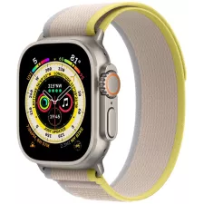 obrázek produktu Apple Watch Ultra GPS + Cellular, 49mm Titanium Case with Yellow/Beige Trail Loop - M/L