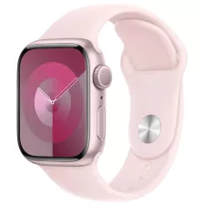 obrázek produktu Apple Watch Series 9 41mm Růžový hliník se světle růžovým sportovním řemínkem S/M