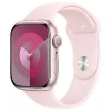 obrázek produktu Apple Watch Series 9 45mm Růžový hliník se světle růžovým sportovním řemínkem M/L