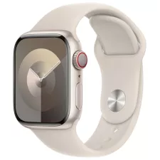 obrázek produktu Apple Watch Series 9 Cellular 41mm Hvězdně bílý hliník s hvězdně bílým sportovním řemínkem S/M