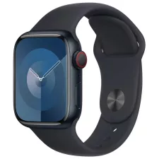 obrázek produktu Apple Watch Series 9 Cellular 41mm Temně inkoustový hliník s temně inkoustovým sportovním řemínkem S