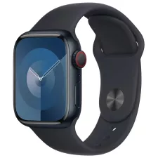 obrázek produktu Apple Watch Series 9 Cellular 41mm Temně inkoustový hliník s temně inkoustovým sportovním řemínkem M