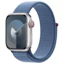 obrázek produktu Apple Watch Series 9 Cellular 41mm Stříbrný hliník s ledově modrým provlékacím řemínkem