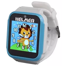 obrázek produktu HELMER dětské chytré hodinky KW 801/ 1.54\" TFT/ dotykový display/ foto/ video/ 6 her/ micro SD/ čeština/ modro-bílé