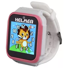 obrázek produktu HELMER dětské chytré hodinky KW 801/ 1.54" TFT/ dotykový display/ foto/ video/ 6 her/ micro SD/ čeština/ růžovo-bílé