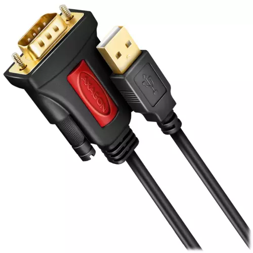 obrázek produktu AXAGON aktivní převodník z USB-A (2.0) na RS-232 / ADS-1PSN / Čip Prolific / 1,5m