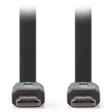 obrázek produktu NEDIS High Speed HDMI kabel s ethernetem/ 4K@30Hz/ zlacené konektory HDMI-HDMI/ plochý/ černý/ box/ 2m