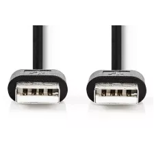 obrázek produktu NEDIS kabel USB 2.0/ zástrčka USB-A - zástrčka USB-A/ černý/ bulk/ 2m