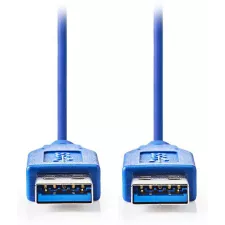 obrázek produktu NEDIS kabel USB 3.0/ zástrčka USB-A - zástrčka USB-A/ modrý/ 2m