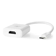 obrázek produktu USB-C™ Adaptér | USB 3.2 Gen 1 | USB-C™ Zástrčka | Výstup HDMI™ | 4K@30Hz | 0.20 m | Kulatý | Poniklované | PVC | Bílá | Plast