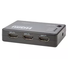 obrázek produktu NEDIS HDMI přepínač/ 3x HDMI vstup/ 1x HDMI výstup/ 1080p/ ABS/ antracit/ box