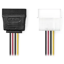 obrázek produktu NEDIS redukční kabel interního napájení/ 15-pinová zásuvka SATA - zástrčka Molex/ 15cm/ více barev