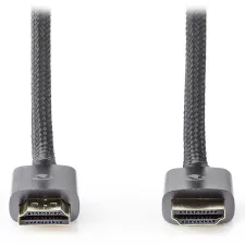 obrázek produktu NEDIS PROFIGOLD High Speed HDMI 2.0 kabel s ethernetem/ 4K@60Hz/ zlacené konektory HDMI-HDMI/ bavlna/ šedý/ BOX/ 10m
