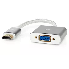 obrázek produktu NEDIS PROFIGOLD adaptér HDMI/VGA/ konektor HDMI - VGA zásuvka/ hliník/ stříbrný/ BOX/ 20cm