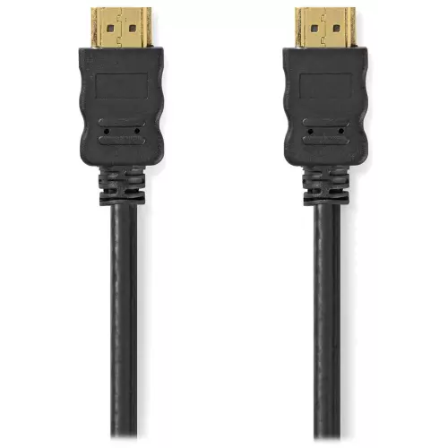 obrázek produktu NEDIS High Speed HDMI 1.4 kabel s ethernetem/ 4K@30Hz/ zlacené konektory HDMI-HDMI/ černý/ bulk/ 1m