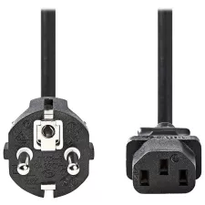 obrázek produktu NEDIS napájecí kabel 230V/ přípojný 10A/ konektor IEC-320-C13/ přímá zástrčka Schuko/ černý/ bulk/ 5m