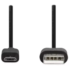 obrázek produktu NEDIS kabel USB 2.0/ zástrčka USB-A - zástrčka micro-B/ černý/ bulk/ 3m