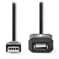 obrázek produktu NEDIS prodlužovací aktivní kabel USB 2.0/ zástrčka USB-A - zásuvka USB-A/ černý/ bulk/ 10m