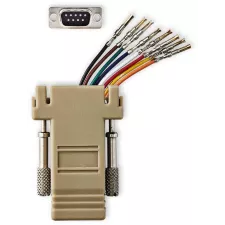 obrázek produktu NEDIS serial adaptér/ zásuvka D-SUB 9-Pin - zásuvka RJ45/ pooniklovaný/ slonovinová kost/ blistr