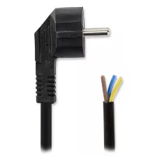 obrázek produktu NEDIS napájecí kabel/ zástrčka Typ F/ úhlový - přímý/ poniklovaný/ černý/ bulk/ 1,8m