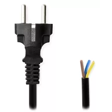 obrázek produktu NEDIS napájecí kabel/ zástrčka Typ F/ přímý - přímý/ poniklovaný/ černý/ bulk/ 3m