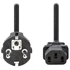 obrázek produktu NEDIS napájecí kabel 230V/ přípojný 10A/ konektor IEC-320-C13/ přímá zástrčka Schuko/ černý/ bulk/ 2m