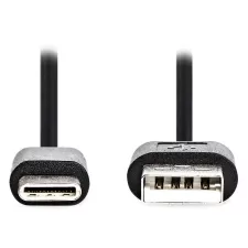 obrázek produktu NEDIS kabel USB 2.0/ zástrčka USB-C - zástrčka USB-A/ černý/ bulk/ 1m