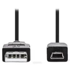 obrázek produktu NEDIS kabel USB 2.0/ zástrčka USB-A - 5pinová zástrčka mini USB/ černý/ bulk/ 2m