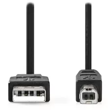 obrázek produktu NEDIS kabel USB 2.0/ zástrčka USB-A - zástrčka USB-B/ k tiskárně apod./ černý/ bulk/ 2m