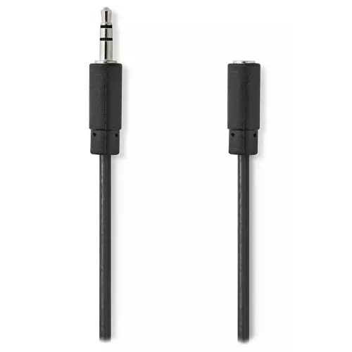 obrázek produktu NEDIS stereofonní audio kabel/ 3,5mm jack zástrčka - 3,5mm jack zásuvka/ černý/ bulk/ 2m