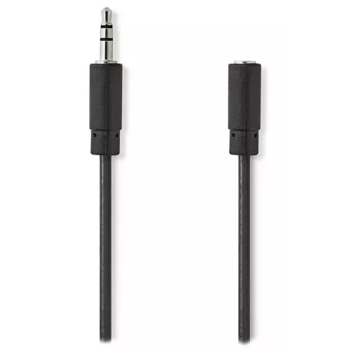 obrázek produktu NEDIS prodlužovací stereo audio kabel s jackem/ zástrčka 3,5 mm - zásuvka 3,5 mm/ černý/ bulk/ 10m