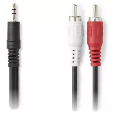 obrázek produktu NEDIS stereofonní audio kabel/ 3,5 mm zástrčka - 2x CINCH zástrčka/ černý/ bulk/ 1m