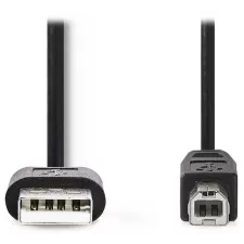 obrázek produktu NEDIS kabel USB 2.0/ zástrčka USB-A - zástrčka USB-B/ k tiskárně apod./ černý/ bulk/ 3m