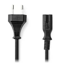 obrázek produktu NEDIS napájecí kabel pro adaptéry/ Euro zástrčka - konektor IEC-320-C7/ přímý-přímý/ dvoulinka/ černý/ bulk/ 5m