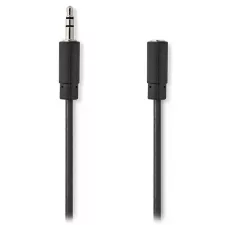 obrázek produktu NEDIS prodlužovací stereo audio kabel s jackem/ zástrčka 3,5 mm - zásuvka 3,5 mm/ černý/ bulk/ 1m