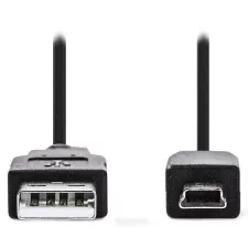 obrázek produktu NEDIS kabel USB 2.0/ zástrčka USB-A - zástrčka USB Mini-B 5 pinů/ černý/ bulk/ 3m