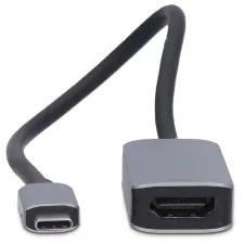 obrázek produktu NEDIS kabelový adaptér USB-C/USB 3.2 Gen 1/ USB-C zástrčka - HDMI zásuvka/ kulatý/ černý/ BOX/ 20cm