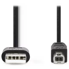obrázek produktu NEDIS kabel USB 2.0/ zástrčka USB-A - zástrčka USB-B/ k tiskárně apod./ černý/ bulk/ 2m