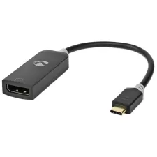 obrázek produktu NEDIS kabelový adaptér USB 3.2 Gen 1/ USB-C zástrčka - DisplayPort zásuvka/ kulatý/ černý/ BOX/ 20cm