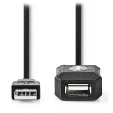 obrázek produktu NEDIS prodlužovací aktivní kabel USB 2.0/ zástrčka USB-A - zásuvka USB-A/ černý/ bulk/ 5m