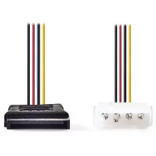 obrázek produktu NEDIS redukční kabel interního napájení/ 15-pinová zásuvka SATA - zástrčka Molex/ více barev/ box/ 15cm
