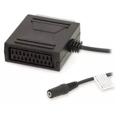 obrázek produktu NEDIS kabel SCART/ SCART zástrčka - SCART zásuvka / 3,5 mm zásuvka/ černý/ box/ 20cm